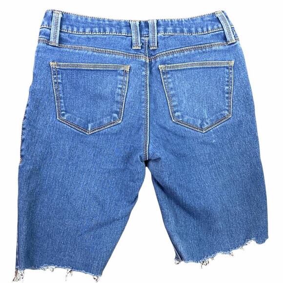 No Boundaries Stretchy Cut Off Blue Jean Shorts Juniors Size 1 - Picture 3 of 8
